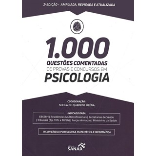 Livro - 1.000 QUESTOES COMENTADAS PARA PROVAS E CONCURSOS EM PSICOLOGIA - UZEDA