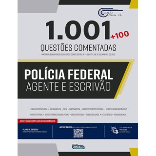 Livro - 1001+100 Policia Federal Agente e Escrivao - Editora Alfacon