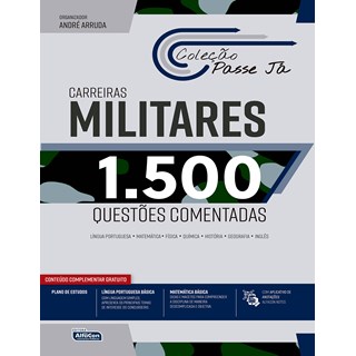 Livro - 1500 Questoes Comentadas Carreiras Militares 2021 - Arruda
