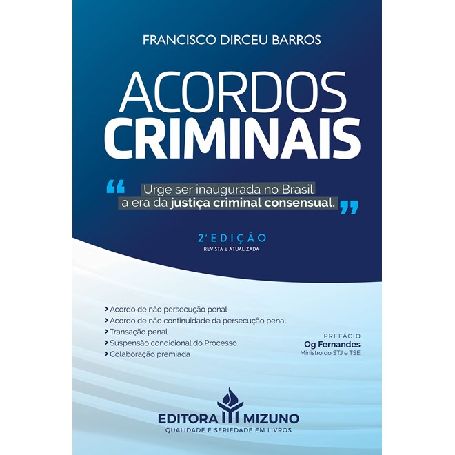 Livro Acordos Criminais - Barros - Jh Mizuno