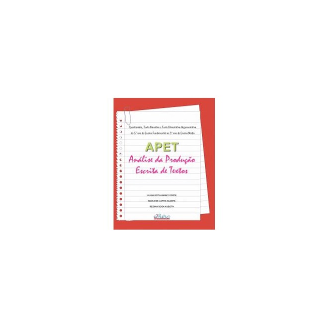 Livro - Apet - Analise da Producao Escrita de Textos - Scarpa/forte