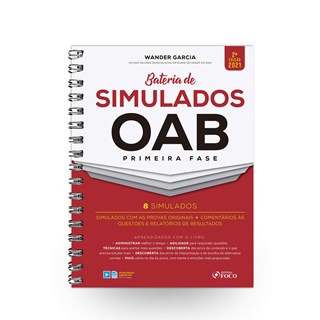 Livro - Bateria de Simulados Oab 1  Fase - 2  Ed - 2021 - Teresa Robinson; Mel