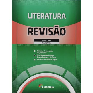 Livro - Caderno de Revisao - Literatura - Volume Unico - Editora Moderna