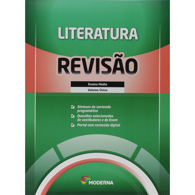 Livro - Caderno de Revisao - Literatura - Volume Unico - Editora Moderna