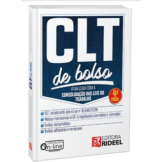 Livro - Clt de Bolso -  Atualizada com a Consolidacao das Leis do Trabalho - Equipe Rideel