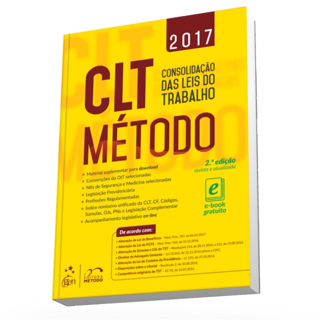 Livro - Clt Metodo - Consolidacao das Leis do Trabalho - Metodo