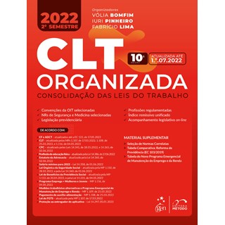 Livro CLT Organizada: Consolidação das Leis do Trabalho - Bomfim - Método