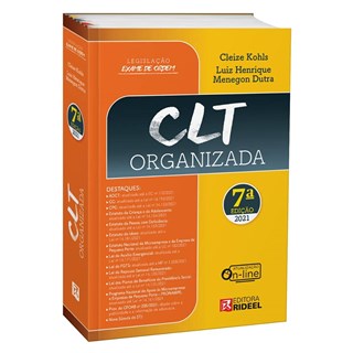 Livro CLT Organizada - Kohls - Rideel