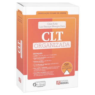 Livro - Clt Organizada - Legislacao Exame De Ordem - Rideel Livro - Clt Organizada - Legislacao Exame De Ordem - Rideel