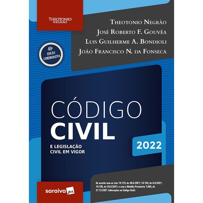 Livro - Codigo Civil e Legislacao Civil em Vigor - Negrao/gouvea/bondi