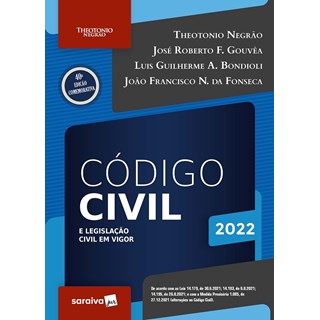 Livro Código Civil e Legislação Civil em Vigor - Negrão - Saraiva