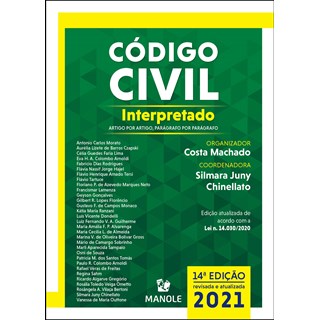 Livro - Codigo Civil Interpretado - 14ed/21 - Costa Machado e Silm