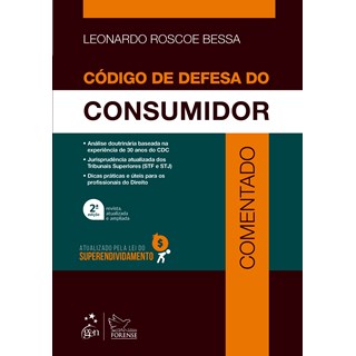 Livro Código de Defesa do Consumidor Comentado - Bessa - Forense