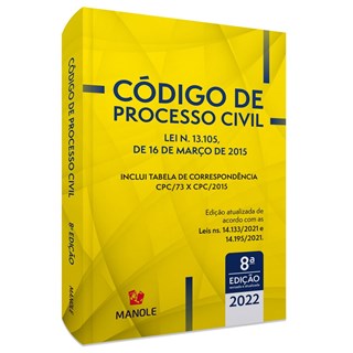 Livro Código de Processo Civil 2022 - Manole