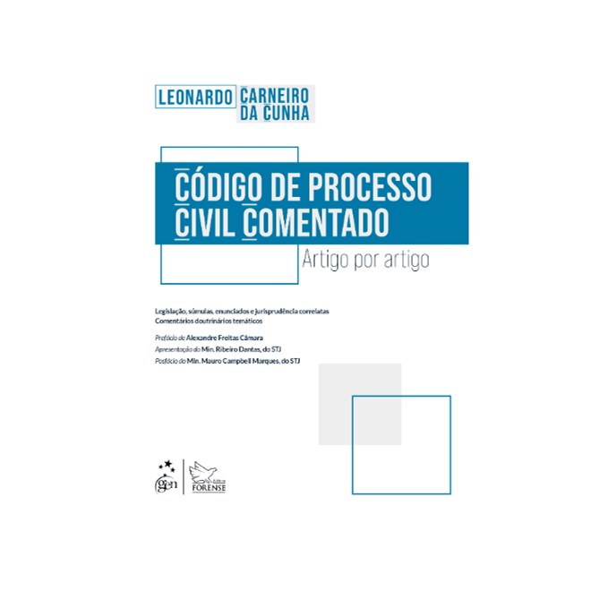 Livro Código de Processo Civil Comentado - Cunha - Forense