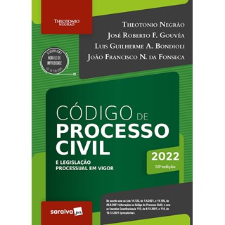 Livro Código de Processo Civil e Legislação Processual em Vigor 53º Edição - Negrão - Saraiva