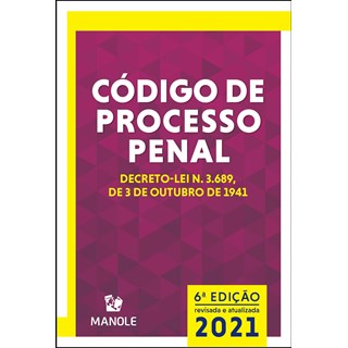Livro Código de Processo Penal 2021 - Manole