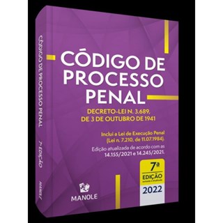 Livro Código de Processo Penal (mini) - Editora Manole
