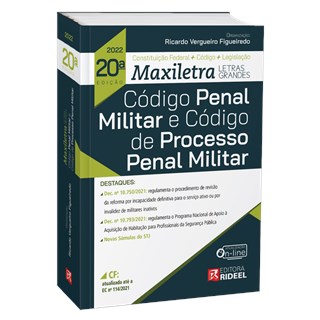 Livro Código Penal Militar e Código de Processo Penal Militar - Figueiredo - Rideel