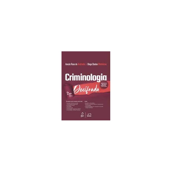 Livro - Colecao Decifrada - Criminologi - Medeiros, Diogo