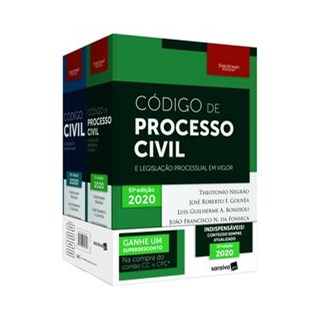 Livro - Combo - Código Civil + Código De Processo Civil + Cinta - 12ª Edição 2020 - Negrao 12º ediçã