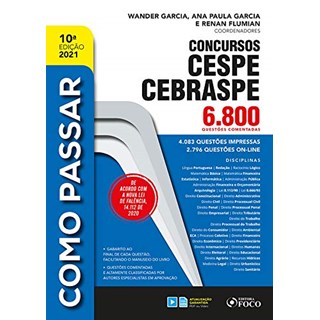 Livro Como Passar em Concursos Cespe / Cebraspe - Satin - Foco