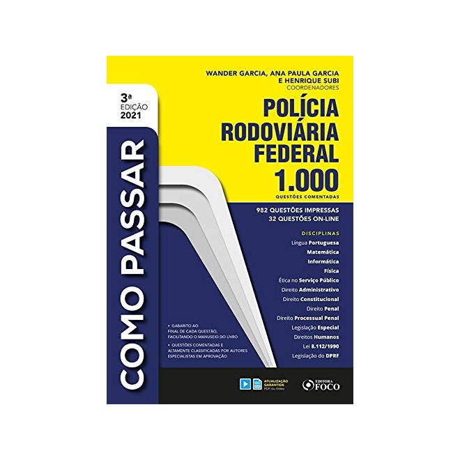 Livro Como Passar em Concursos da Policia Rodoviária Federal - Garcia - Foco