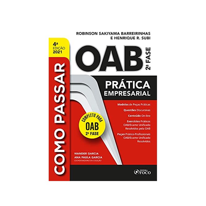 Livro Como Passar na OAB 2ª Fase - Prática Empresarial - Garcia - Foco