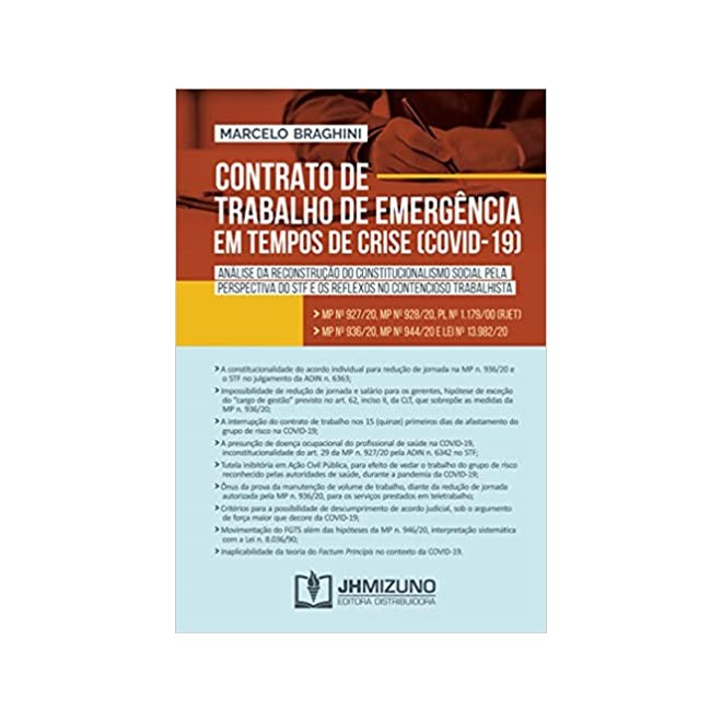 Livro - Contrato de Trabalho de Emergencia em Tempos de Crise (covid-19) - Marcelo Braghini
