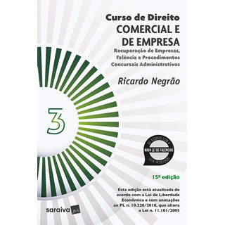 Livro Curso de Direito Comercial e de Empresa - Vol. 3 - Negrão - Saraiva