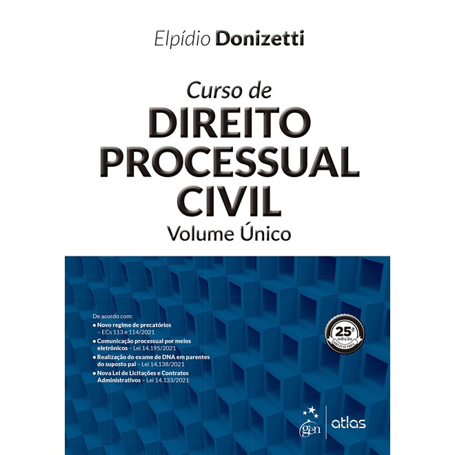 Livro - Curso de Direito Processual Civil: Volume Unico - Donizetti