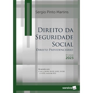 Livro - Direito da Seguridade Social: Direito Previdenciario - Martins