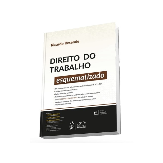 Livro Direito do Trabalho Esquematizado Resende Comprar na Livraria Florence