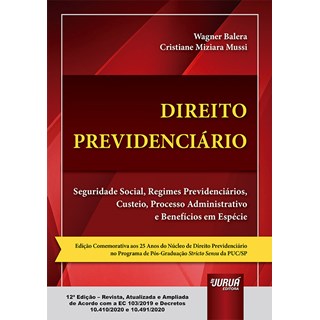 Livro Direito Previdenciário - Balera - Juruá