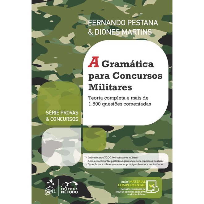 Livro Gramática para Concursos Militares, A - Pestana - Método