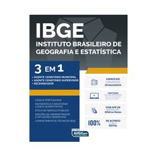 Livro - IBGE - 3 em 1 Edital 2020 - Equipe Alfacon 1º edição