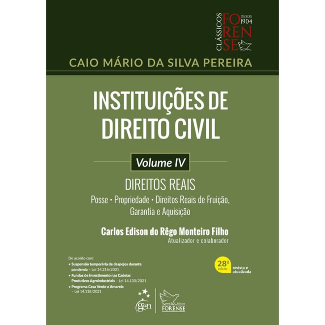 Livro - Instituicoes de Direito Civil: Direitos Reais - Vol. Iv - Pereira