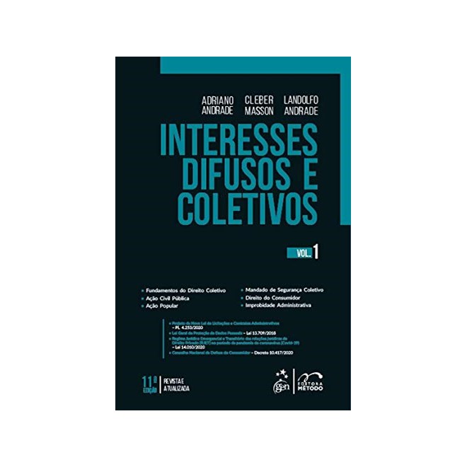 Livro - Interesses Difusos e Coletivos - Vol. 1 - Masson/souza/souza
