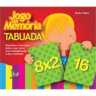 Livro - Jogo da Memoria - Tabuada - Caixa com Minilivro e 200 Cartas - Tadeu