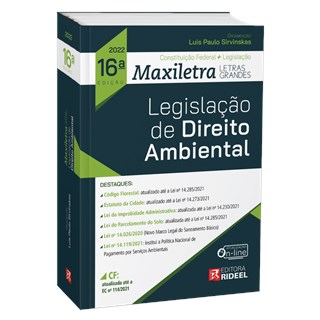 Livro Legislação de Direito Ambiental 16ª Edição - Sirvinskas - Rideel