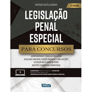 Livro Legislação Penal Especial Para Concursos - Castelo Branco - Alfacon