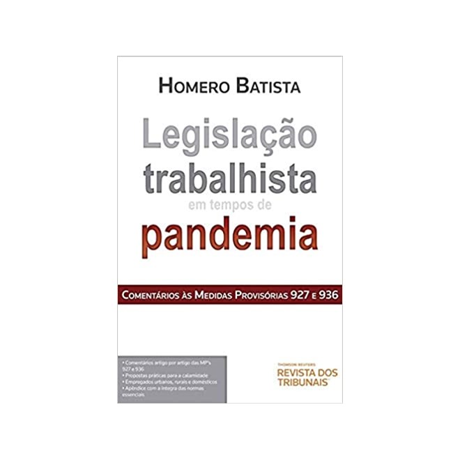 Livro - Legislacao Trabalhista em Tempos de Pandemia - Batista