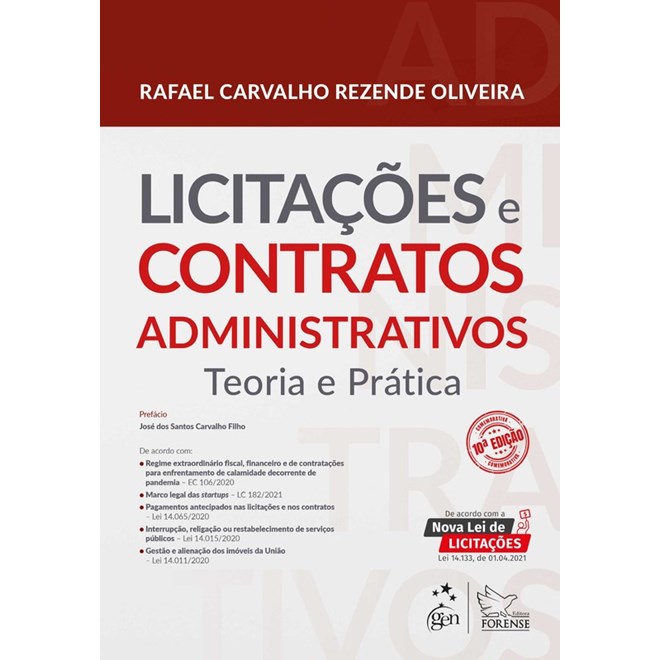 Livro Licitações e Contratos Administrativos: Teoria e Prática - Oliveira - Forense
