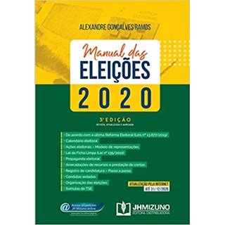 Livro - Manual das Eleicoes 2020 - 4  Edicao - Alexandre Goncalves