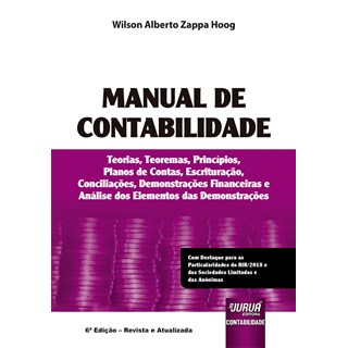 Livro - Manual de Contabilidade - Teorias, Teoremas, Principios, Planos de Contas, - Hoog