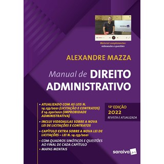Livro Manual De Direito Administrativo - Mazza - Saraiva