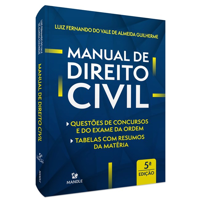 Livro - Manual de Direito Civil: Questoes de Concursos e da Ordem - Tabelas com res - Guilherme