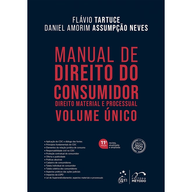 Livro - Manual de Direito do Consumidor: Direito Material e Processual - Volume Uni - Tartuce/neves