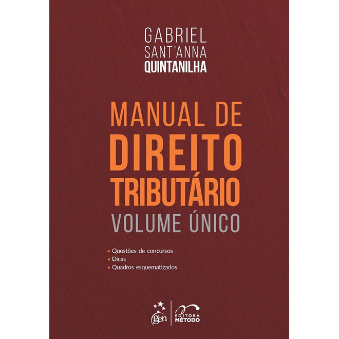 Livro - Manual de Direito Tributario - Volume Unico - Quintanilha