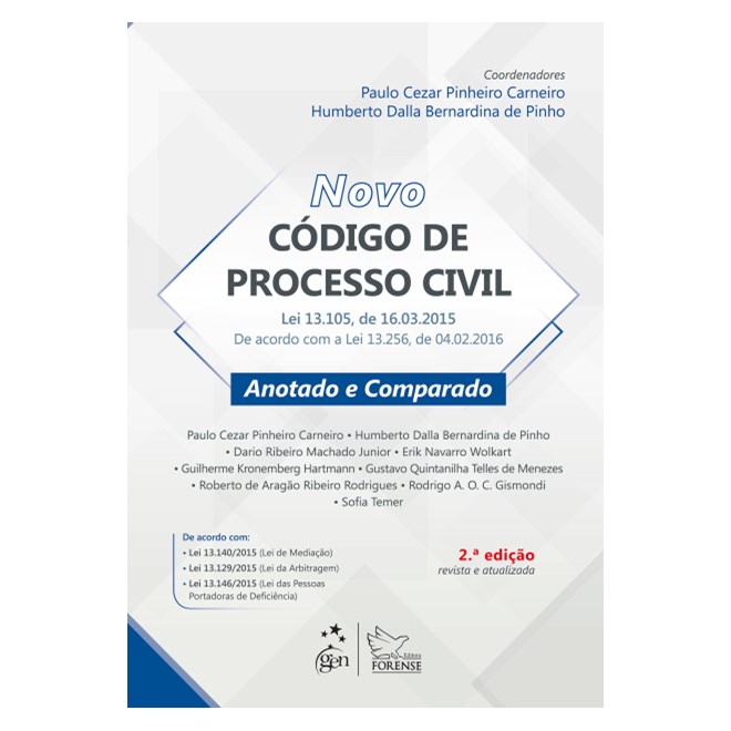 Livro - Novo Codigo de Processo Civil - Anotado e Comparado - Carneiro/pinho